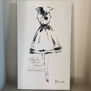French-Style “Dress” Canvas Wall Art (19.5 in. X 11.5 in.)